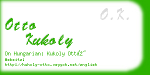 otto kukoly business card